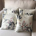 Ink Wash Painting Throw Pillow Cover Plum Blossom Chrysanthemum Orchid Bamboo Cushion Covers Traditional Chinese Calligraphy Culture Home Decorative Pillowcases 18 x 18 inches,4Pack(Wash Painting)
