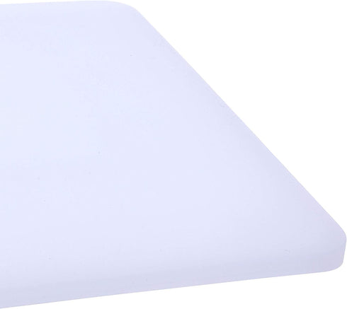Luciano Housewares Everyday Essential Durable Plastic Classic Kitchen Cutting Board, 12 x 8.3 inches, White