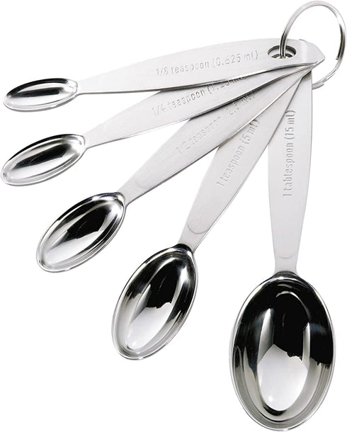 Cuisipro Stainless Steel Measuring Spoon Set Silver, Standard