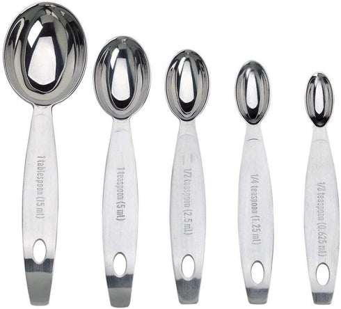 Cuisipro Stainless Steel Measuring Spoon Set Silver, Standard
