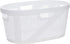 Mind Reader Laundry, White 40 Liter Clothes Basket