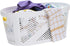 Mind Reader Laundry, White 40 Liter Clothes Basket