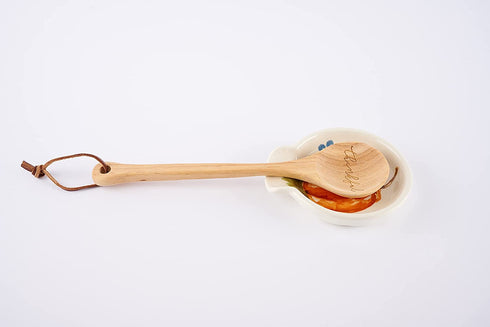 Mud Pie Gather Spoon Rest Set, Dish 5" Dia 12"