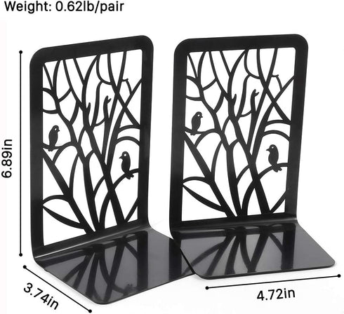 Book Ends, Bookends, Book Ends for Shelves, 3Pair Non Skid Metal Heavy Duty Bookend for Heavy Books, Book Divider Decorative Holder, Abstract Art Design Book Stopper Supports for Office, Home