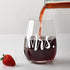 Futtumy Mr & Mrs Whiskey Glass and Stemless Wine Glass Gift Set, Valentines Day Gift for Mr Mrs Couple Husband Wife Bride Groom, Unique Glass Set Idea for Valentines Day Birthday Christmas Wedding