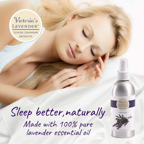 Victoria's Lavender Pillow and Linen Spray Sleep Better Tonight 100% Pure Lavender Essential Oil Handmade in Oregon (8 oz) | Made in USA