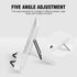 Book Stand Holder for Reading Hands Free Textbook Paper Stand Holders 13.2inch Medium 6 Angle Adjustable Lightweight Portable Foldable Sturdy White Desk Stand for Tablets Surface iPad and More