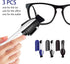Eyeglass Cleaner Tool (3pc), Carbon Eyeglasses Cleaner, Efficient And Durable Carbon Microfiber Technology, Microfiber Spectacles Portable Eyeglasses Cleaner