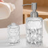 Soap Dispenser, Elegant Diamond Design 12 OZ Glass Soap Dispenser with Stainless Steel Pump, Dish Soap Dispenser, Kitchen Soap Dispenser, Bathroom Soap Dispenser, Dispenser for Hand Soap, Soap, Lotion