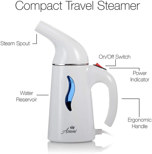 Handheld Steamer for Clothes | 7-in-1 Powerful Steamer Wrinkle Remover | Clean, Refresh, Treat, Defrost | Steamer Garment and Soft Fabric w/ 60-Second Heat-Up. Portable, Travel