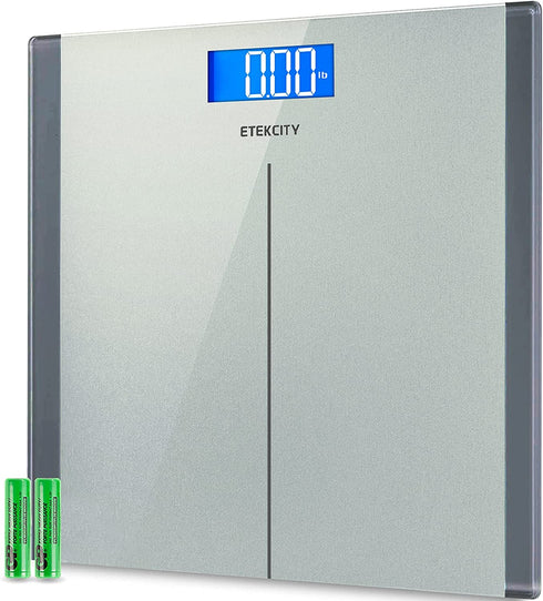 Etekcity Digital Body Weight Bathroom Scale with Step-On Technology, 400 Lb, Silver