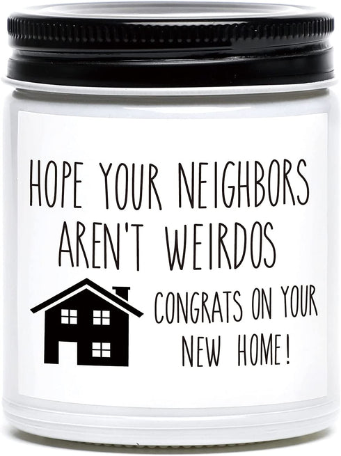 Housewarming Gifts for New Home, Housewarming Scented Candle, New House, Moving, New Homeowner Gift Idea (White)