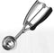 Millvado Stainless Steel Ice Cream and Cookie Scoop | Large Sized, With Black Rubber Grips, Spring Loaded Lever Design, For Sorbet, Melon, Meatballs, Muffins, and More, 3 Ounce Scooper
