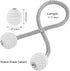 4 Pack Magnetic Curtain Tiebacks Convenient Drape Tie Backs Weave Holder for Window Draperies Hold Curtains Drape Ties Backs 16 inch Holdback (Silver Gray)
