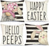 Easter Pillow Covers 18x18 Set of 4 Easter Decorations for Home Bunny Gnome Stripes Pillows Easter Decorative Throw Pillows Spring Easter Farmhouse Decor A473-18