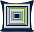 EZVING Navy Pear Green New Living Series Geometric Cotton Linen Indoor Outdoor Pillow Case Cushion Cover 18x18 Inch Set of 4 for Car Sofa Home Decor