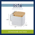 RSVP International White Stoneware Kitchen Collection, Salt Box, 4.5x3.25x3.5"