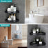 Gricol Adhesive Corner Shelf Bathroom Shower Caddy Basket for Kitchen Toilet No Drilling Shower Storage organizer 2-Tier, Black