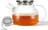 Glass Water Pitcher Carafe with Stovetop Safe Teapot with Tea Ball Infuser for Blooming Tea, Juice Jug, coffee,1000ml/ 34oz?High borosilicate glass?Sharemee