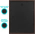 Frametory, 12x16 Picture Frame - Made to Display Pictures 8.5x11 Photo with Ivory Color Mat - Wide Molding - Built in Hanging Features - Wall Mounting Hardware (12x16, Walnut)