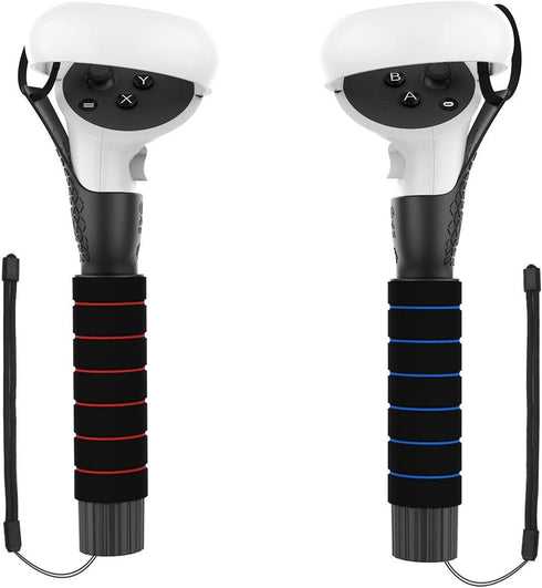 AMVR Dual Handles Extension Grips for Meta Quest 2/Quest/Rift S Controllers Playing Beat Saber Games