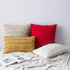 MIULEE Set of 2 Decorative Boho Throw Pillow Covers Linen Striped Jacquard Pattern Cushion Covers for Sofa Couch Living Room Bedroom 20x20 Inch Ivory White
