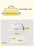 Better Butter Porcelain Butter Dish with Lid - Large Butter Holder for 8oz European Butter and 2 Sticks of East West Coast Butter, White