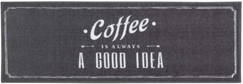 Carvapet Non-Slip Kitchen Mat Set Rubber Backing Doormat Runner Rug Set, Coffee Design (Grey 15"x47"+15"x23"+15"x23")