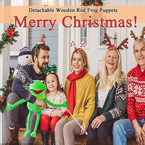 with Detachable Control Wooden Rod Kermit Frog Puppet, The Puppet Movie Show Soft Stuffed Plush Toy