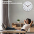 12'' Wooden Wall Clock - Plumeet Frameless Clocks with Silent Quartz Movement - Modern Style Village Wall Clocks Decorative Home Kitchen - Battery Operated (White)