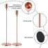HUPPY Candlestick Holders Set of 3 Designed for Taper Candles, Decorative Candlestick Holder for Wedding, Dinning, Party, Fits 3/4 inch Thick Candle & Led Candles (Metal Candle Stand) (Rose Gold)