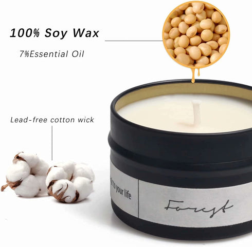 6 Pack Candles for Home Scented, Candles Gift for Women, Aromatherapy Candles Sets, 3.5oz All Natural Soy Wax Scented Candles, Stress Relief & Relax Bath Candles Gift for Valentine's Day, Mother's Day
