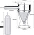 Pancake Batter Dispenser, Stainless Steel Stirring Batter Separator Funnels with Handle & Rack (2pcs Ketchup Squeeze Bottle)