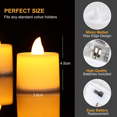 B2LOVER 24 Packs Flameless Candles with 1000 Packs Artificial Rose Petals for Romantic Night,Battery Operated Led Candles Valentine's Day Wedding Table Party Anniversary Decor
