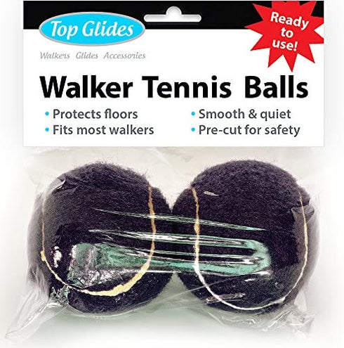 Pre-Cut Walker Glide Balls - 15 Colors & Styles (Black)