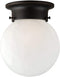 Design House 514521 Millbridge Traditional 1-Light Indoor Flush Mount Ceiling Light Dimmable Alabaster Glass for Bedroom Dining Room Kitchen, Oil Rubbed Bronze