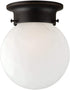 Design House 514521 Millbridge Traditional 1-Light Indoor Flush Mount Ceiling Light Dimmable Alabaster Glass for Bedroom Dining Room Kitchen, Oil Rubbed Bronze