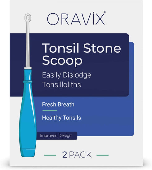 LED Tonsil Stone Remover | Bad Breath Cure | Easily Navigate Tonsil crypts | Tonsil Stones Removal Tool with 3 Interchangeable nozzles | Curettage Pick | Oral Hygiene | ORAVIX