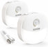 AUVON Rechargeable Mini Motion Sensor Night Light, Cool White LED Stick-On Closet Light with Dusk to Dawn Sensor, Adjustable Brightness for Wall, Stairs, Cabinet, Hallway (2 Pack)