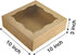 15-Pack 10"x10"x3"Brown Bakery Boxes with PVC Window for Pie and Cookies Boxes Large Natural Craft Paper Box 10x10x3inch (Brown, 15)