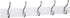 Amazon Basics Wall-Mounted Farmhouse Coat Rack, 5 Standard Hooks, White