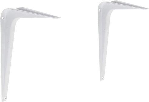 Amazon Basics Shelf Bracket - 10" x 12", White, 10-Pack
