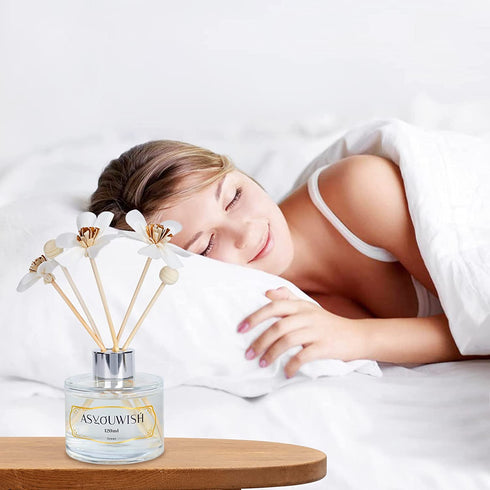 ASYOUWISH Reed Diffuser Set, Jasmine, Pineapple and Tea Leave Scented Oil Reed Diffusers, Purifying The Air, Stress Relieve Stress, Home & Office Decor Aromatherapy Diffuser Oil Gift Set