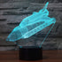3D Illusion Night Light Space Shuttle 7 Color Change Touch Switch USB Powered LED Desk Lamp Christmas Thanksgiving Decor