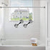 TEECK Shower Curtain Rod, 26-39 inch Adjustable Tension Spring, Shower Curtain Rod Tension, Premium Stainless Steel, Anti-Slip, No Drilling, No Rust, for Bathroom, Silver