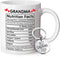 Mother's Day Gifts For Grandma From Grandson Grandmother Nutrition 11oz Coffee Mug Best Grandma Mother's Day Gifts From Granddaughter Mothers Day Birthday Christmas Cup Present For Nana With Keychain