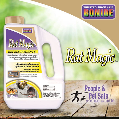 Bonide (BND863 - Rat Magic Rodent Repellent Granules, Outdoor Pest Repeller (5 lb.)