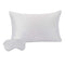 Amazon Basics 100% Mulberry Silk Sleep Set for Hair and Skin with Pillowcase, Eye-Mask and Travel Pouch - Dual Side 19 Momme Silk, Light Grey, Standard, Sleep Set
