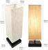 Small Bedside Table Lamp, Minimalist Solid Wood Bedroom Lamp with Square Fabric Shade for Nightstand, Dresser, Living Room, Kids Room, Dorm, Office