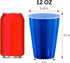 DecorRack 150 Plastic Party Cups, 12 oz Disposable -BPA FREE- Plastic Cups for Birthday, Beverage Drinking Cup, Blue (150 Pack)